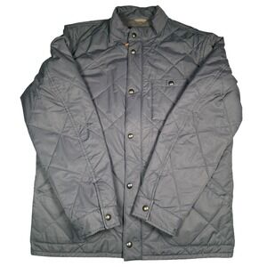 J. Crew NX-631 Quilted Coat Jacket Navy Herringbone Military Men's Size Large